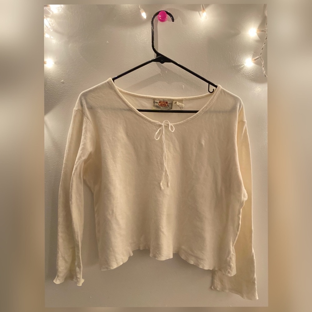 Beige Long Sleeve Blouse
